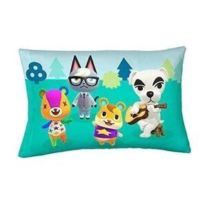 Animal Crossing Game Gone Camping Double Side Pillowcase Kids Bedding Super Soft
